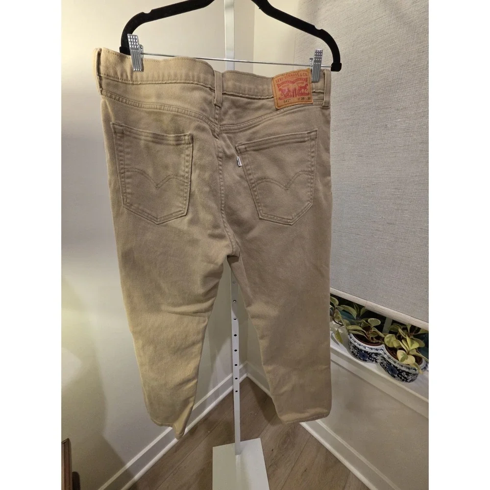 Levi's 541 Men's Jeans 36/30 Camel Brown 5 Pocket Zipper Fly